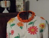 Vintage Crewel Summer Sweater