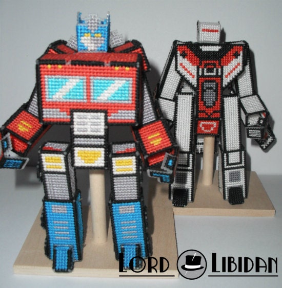Transformer Optimus 3D Cross Stitch Pattern