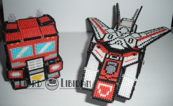 Transformer Optimus 3D Cross Stitch Pattern
