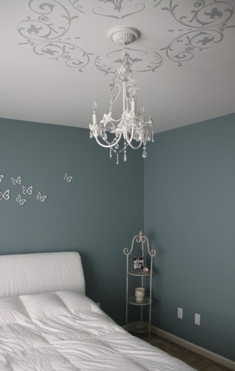 Decorative Wall & Ceiling Vinyl Decals 'Shabby Chic' or 'Modern Victorian'