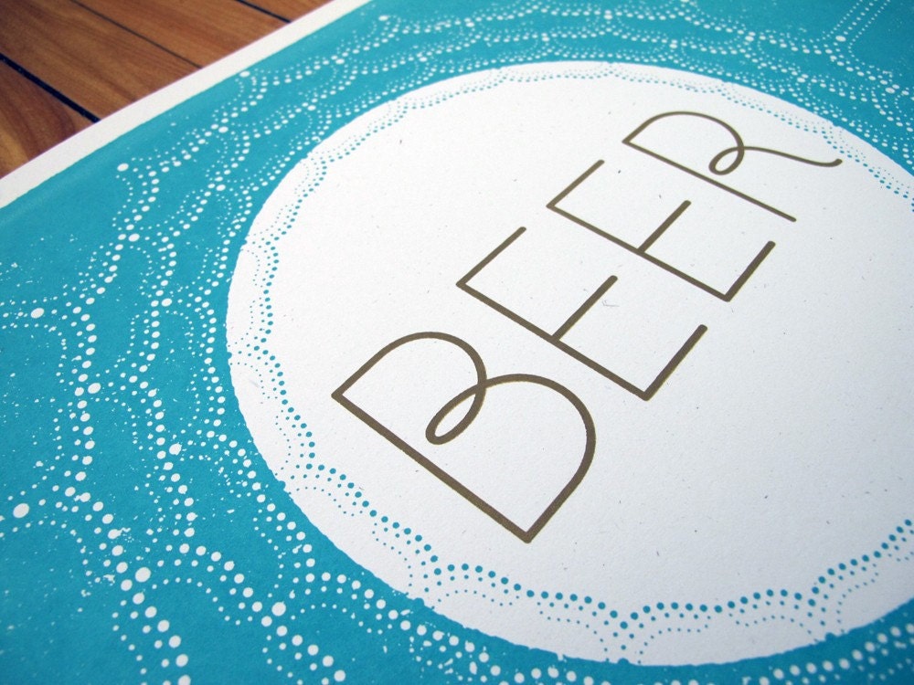 BEER LOVES YOU silkscreen print