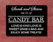 Wedding Reception Candy Bar Sign