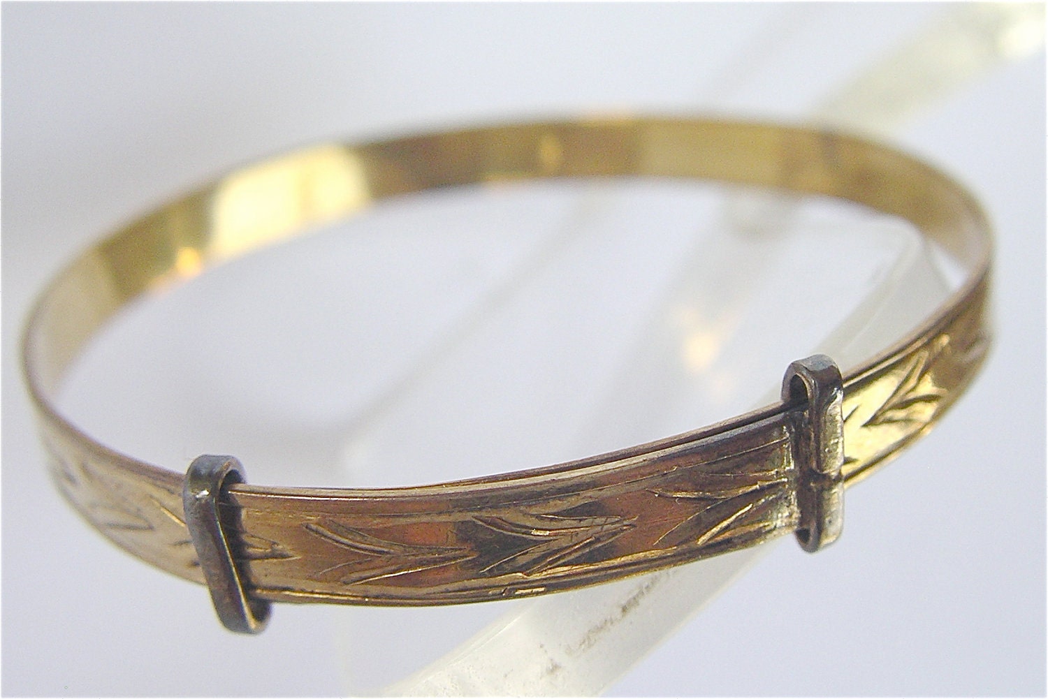 Vintage Baby Gold Bracelet Baby Bracelet Chevron Bracelet Infant Bracelet Child Bracelet Toddler Gold Bangle Adjustable Gold Plated Bracelet