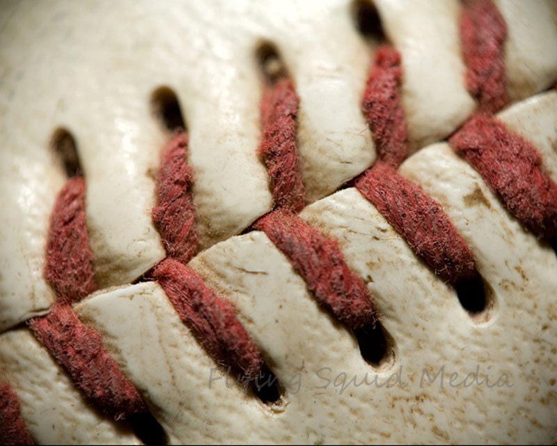 MARCH MADNESS SALE - 8x10 Photo Print - Baseball Stitch Macro - Kids Bedroom Art - Sports Room Art - Sports - Sports Art