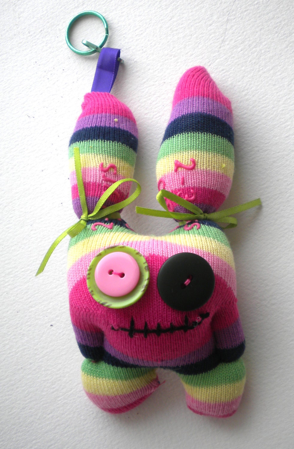 Sock Zombie Keychain