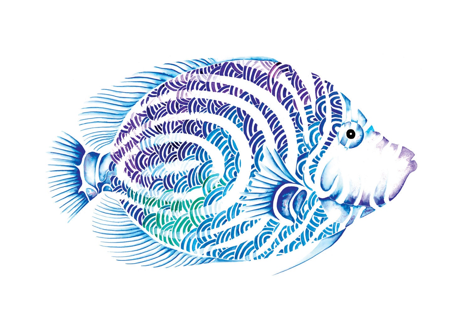 A3 Target Fish Print