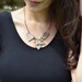 Golden geometry - necklace, honeycomb, gold luster paint - geometric ceramic necklace - one of a kind Etsy UK