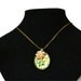 Woodland moss necklace - forest green and brown textured ceramic design - nature - spring trend Mother's day gift