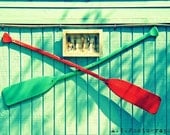 Wash Deck Boat oars fishing tackle Colorful Photography 5x7 Print