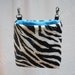 Sugar Glider/Small Animal Slumber Sack - Zebra/Turquoise