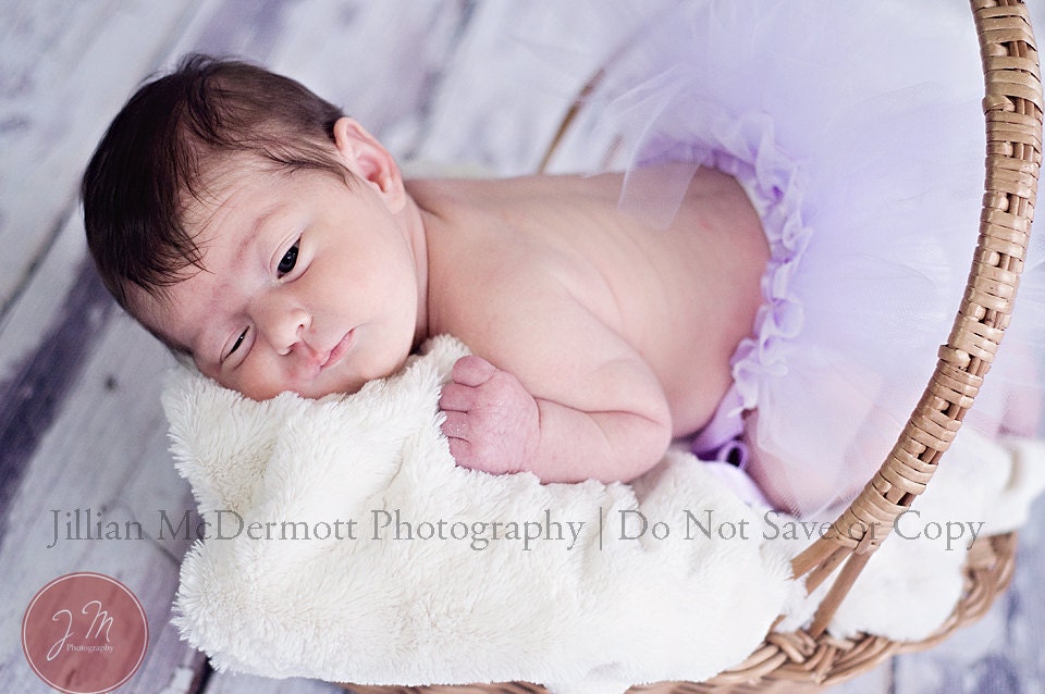Little Layla tutu. Lavender frill preemie or newborn tutu.