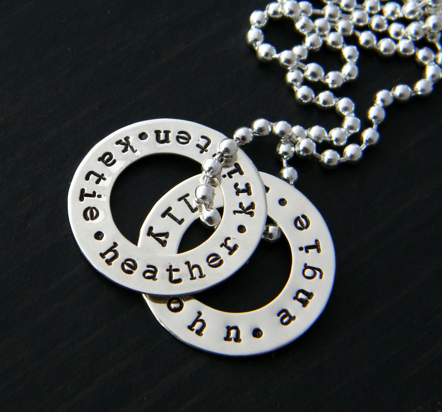 Hand Stamped Eternity Necklace - Free Flowing Necklace