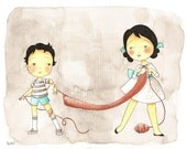 Never Ending Knitting - 10"x8" print