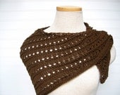 Knit Lace Shawl Dark Chocolate