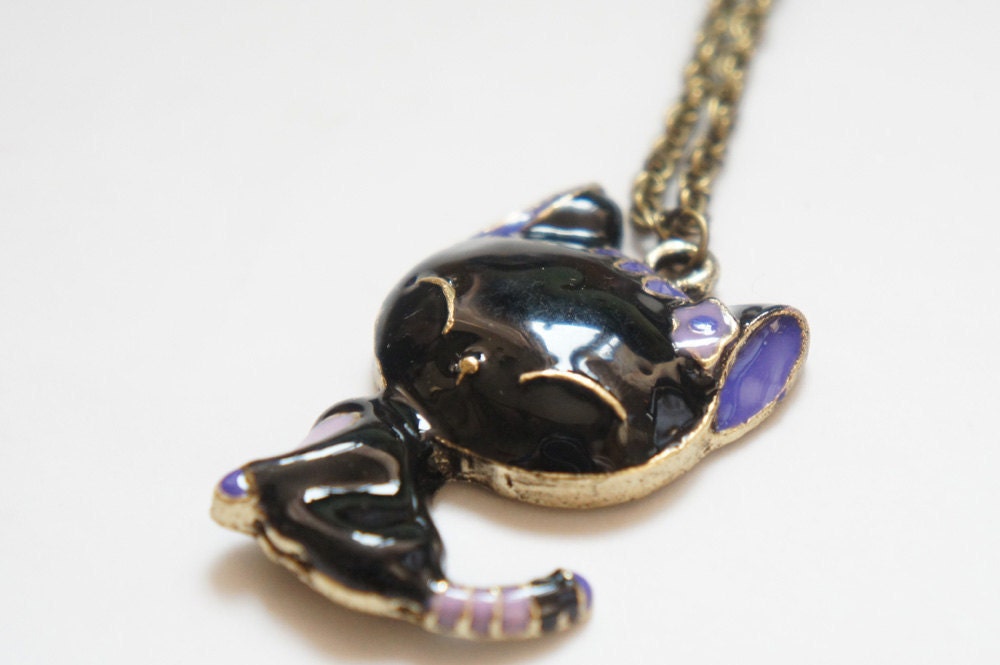 Kawaii Black Cat Necklace