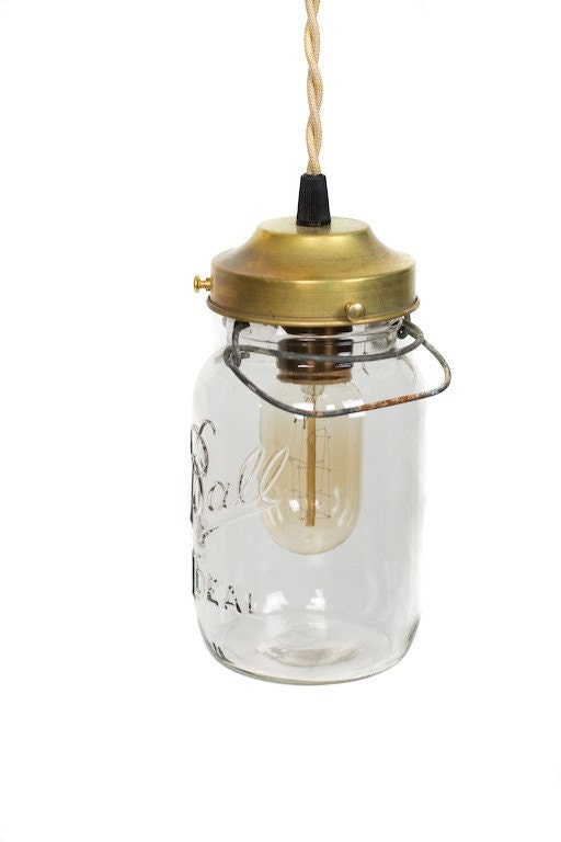 Vintage Simply Modern Ideal Canning Mason Jar Pendant Light