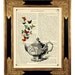 Teapot Butterflies Butterfly - Vintage Victorian Book Page Art Print Steampunk