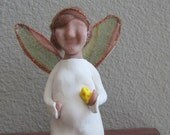I LOVE CHEESE - OOAK Miniature polymer clay fairy figurine
