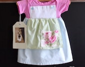 3 to 6 month Shabby Cottage chic Emma baby dress