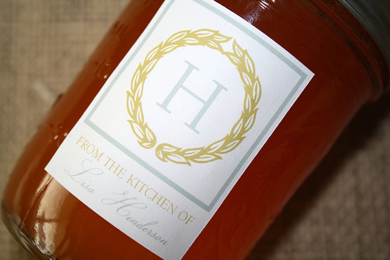 Personalized Labels with Wreath Design, From the Kitchen of...