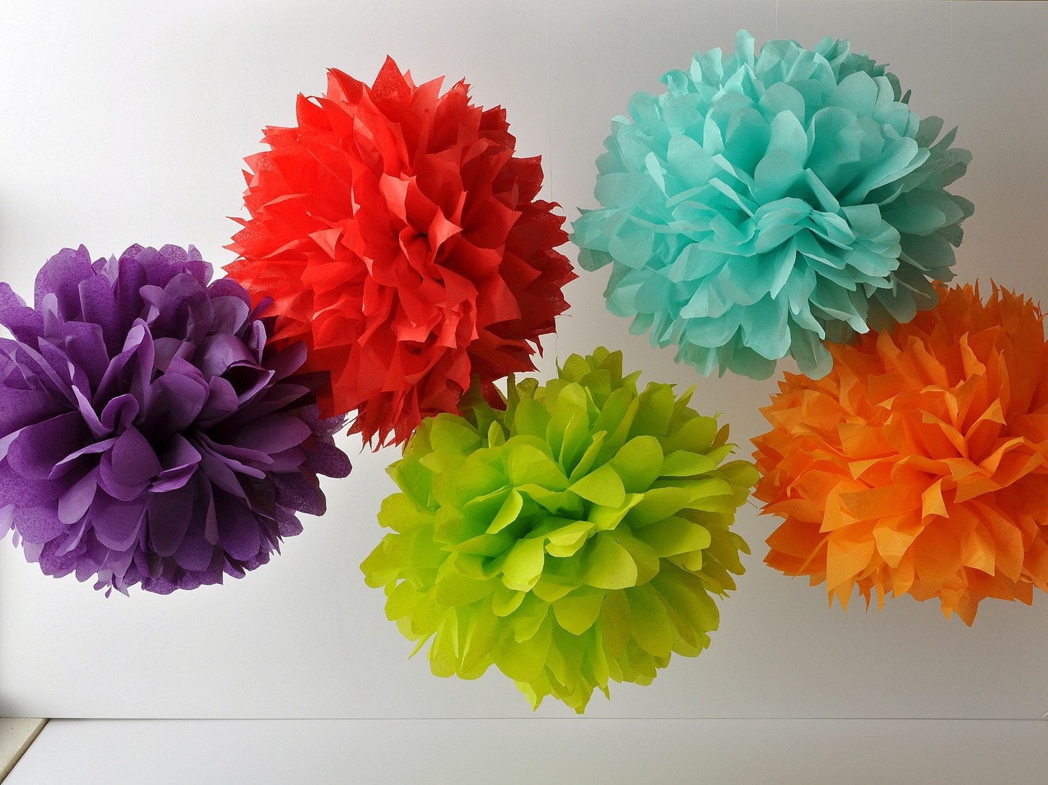 10 Paper Pom Poms - Pick Your Colors Il_170x135