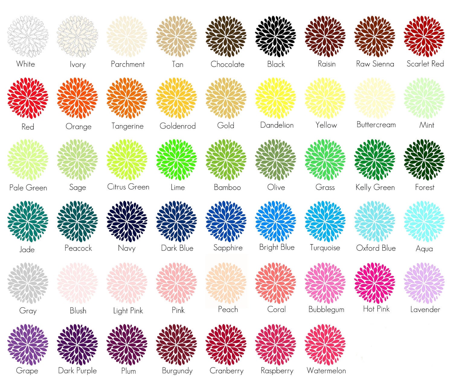 Paper Pom Poms - Set of 5 - Pick Your Colors