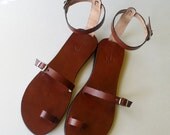 Cool Toe Ring Ankle Strap Barefoot Sandals With Silver Buckles - Breeze