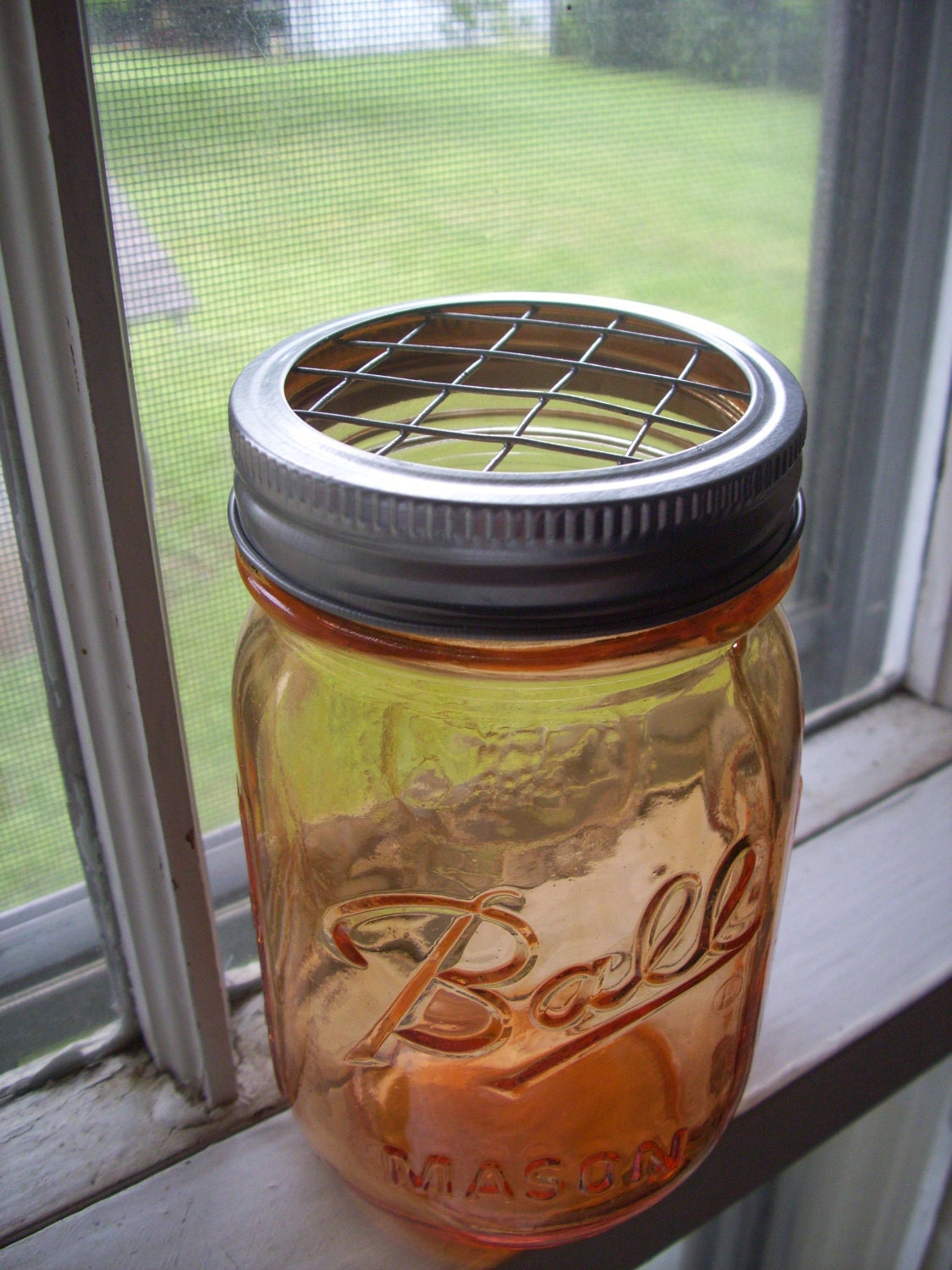 SALE 10 Mason Jar Flower Frog Lids Regular Mouth Set of 10 Wedding Reception Mason Jar Decorations Antique Rustic Style