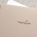 I Like You Card - Cute Valentine Card, Recycled Brown, Pink - Eco Friendly Anniversary Card