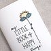 Hand Drawn Mini Journal & Pencil Set - Stocking Stuffer, My Little Book of Happy Things - Sunflower Illustration