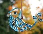 Paper Quilled Blue Bird Ornament