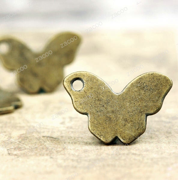 30pcs Antique Brass butterfly Charms findings 24x16mm TS2195-4