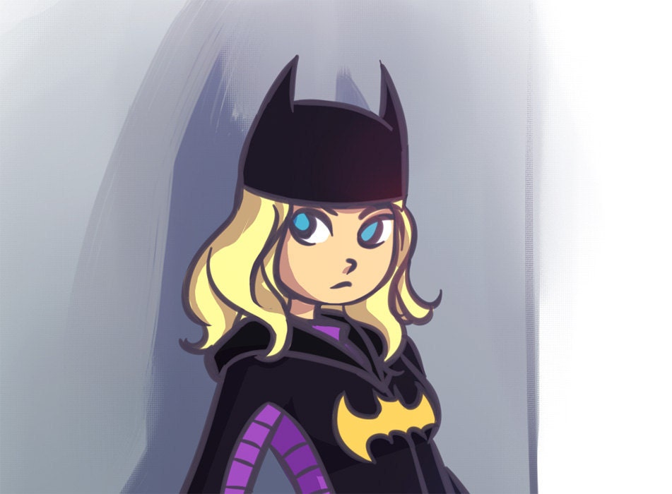 Batgirl Hoodie Art Print