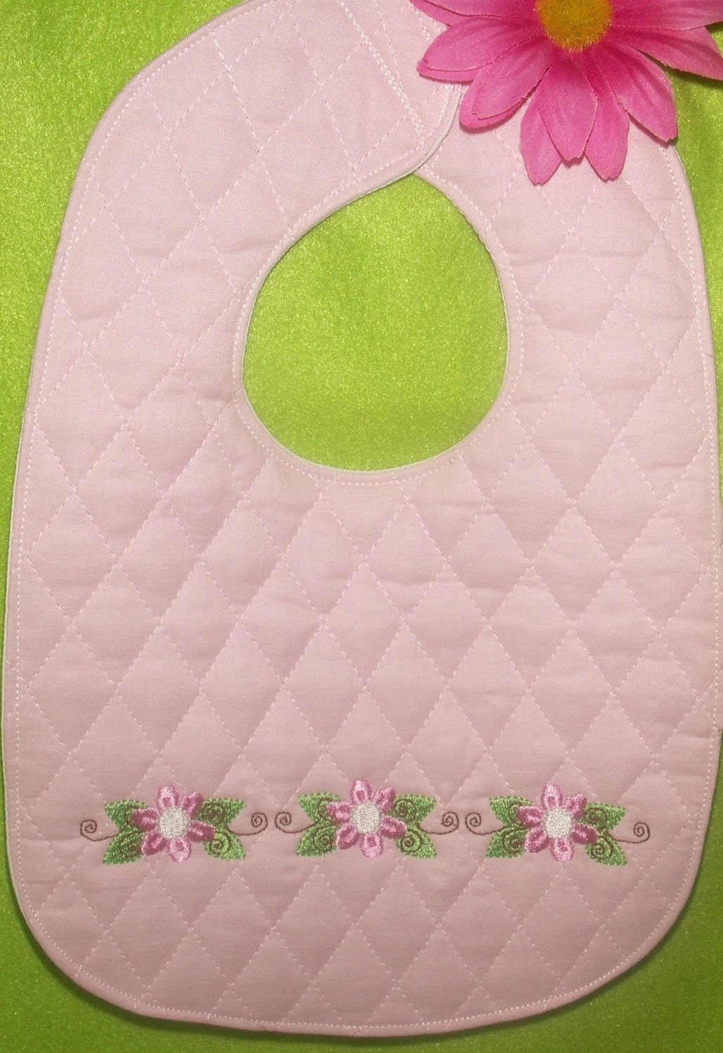 BIB, Handcrafted Embroidered Baby Bowtie Bib - Looks like a tuxedo shirt
