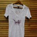 clever me Fox Shirt, White Tee, Sexy Burnout Style Vneck, Small or Large