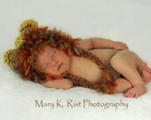 Baby Lion Cub Hat-Perfect Newborn Photo Prop or Halloween costume