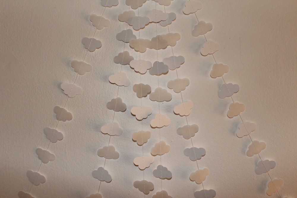 Cloud 9 - Paper Garland - White & Translucent