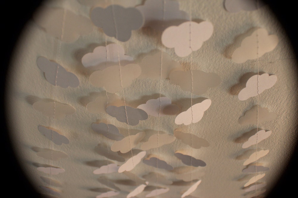 Cloud 9 - Paper Garland - White & Translucent
