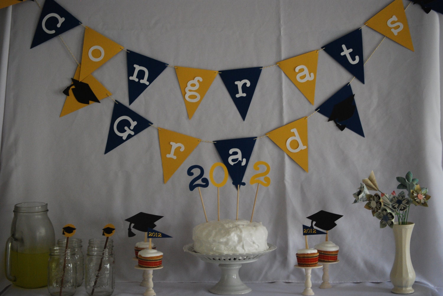 Congrats Grad Bunting, Graduation Banner, Graduation Decorations