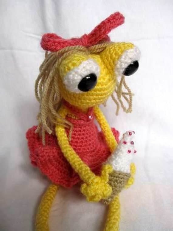 Ice cream frog girl OOAK