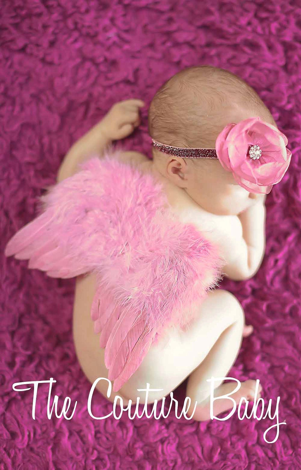 Dusty Rose Feather Princess Butterfly Fairy Wings & Headband Set