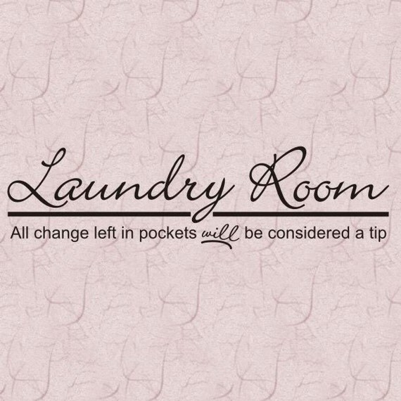 Laundry Room Vinyl Wall Decal