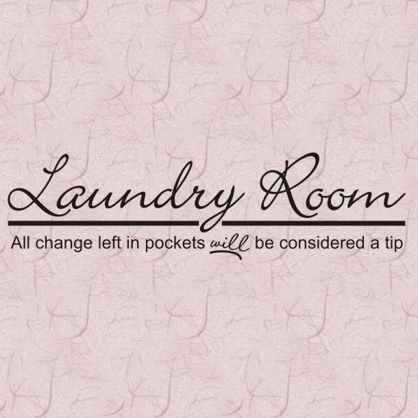 Laundry Room Vinyl Wall Decal