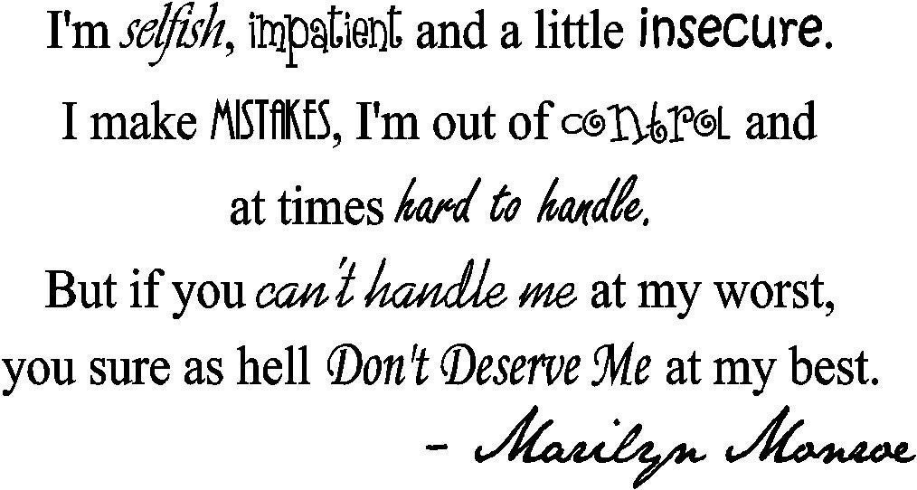 Marilyn Monroe Quote Vinyl Wall Decal