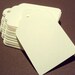 Cream Ivory Colored Tags 3 inches set of 100