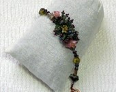 E195 OOAK Hand Beaded Summer Garden Bracelet