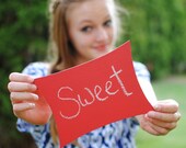 Lil "Sound Byte" Chalkboard Speech Bubble Sign (includes chalk) You Choose the Color