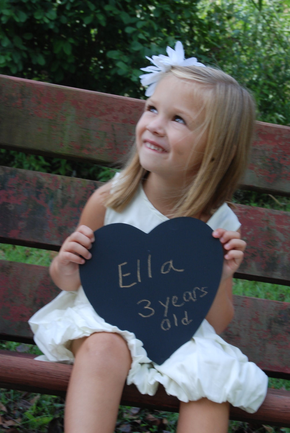 Large Chalkboard Heart Sign- Photography Prop for Engagement, Wedding, Save the Date, Thank You, Etc. Ready to Ship