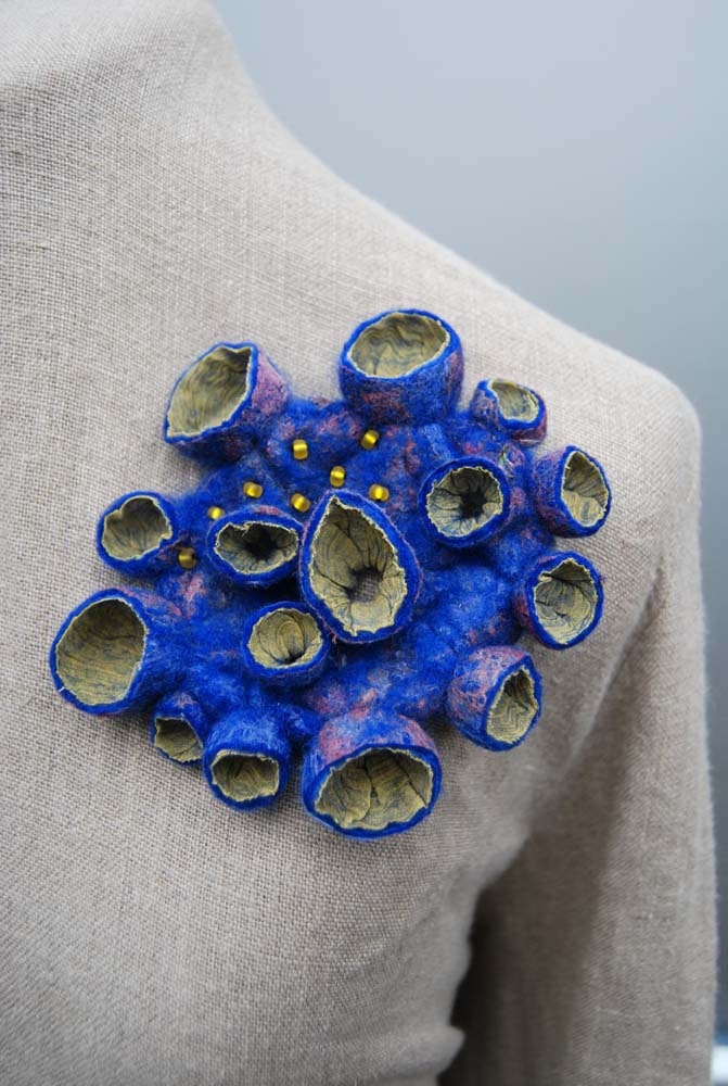 Fabulous hand felted brooch
