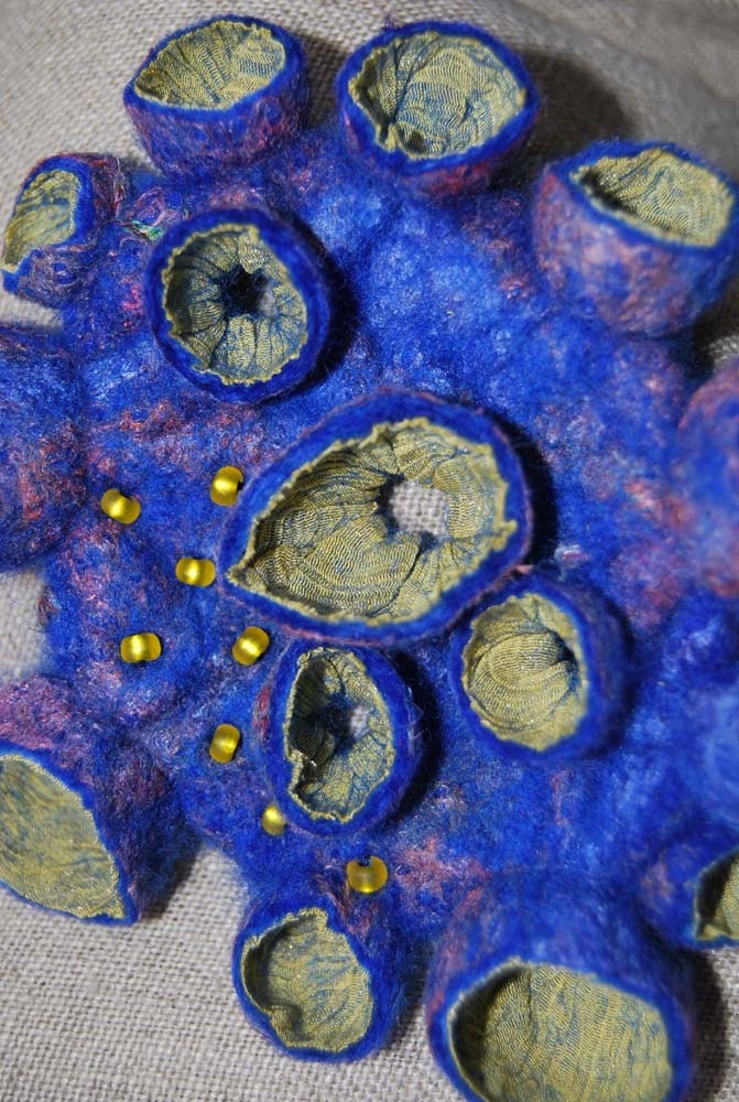 Fabulous hand felted brooch